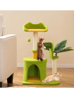 COSTWAY Katzen<Kratzbaum klein in Grün