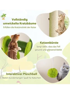 COSTWAY Katzen<Kratzbaum klein in Grün