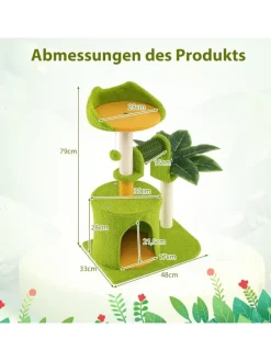 COSTWAY Katzen<Kratzbaum klein in Grün