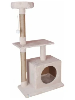 Paws&Whiskers Katzen<Kratzbaum "Liora" in Beige - (B)50 x (H)106 x (T)35 cm