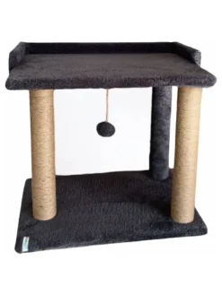 Paws&Whiskers Katzen<Kratzbaum "Liza" in Anthrazit - (B)50 x (H)48 x (T)35 cm