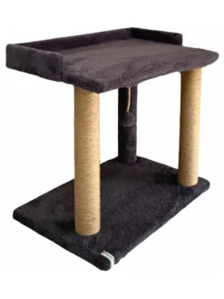 Paws&Whiskers Katzen<Kratzbaum "Liza" in Anthrazit - (B)50 x (H)48 x (T)35 cm