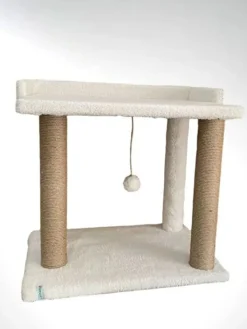 Paws&Whiskers Katzen<Kratzbaum ''Liza'' in Creme - (B)50 x (H)48 x (T)35 cm