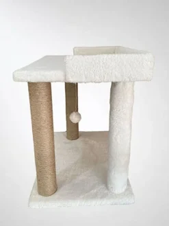 Paws&Whiskers Katzen<Kratzbaum ''Liza'' in Creme - (B)50 x (H)48 x (T)35 cm