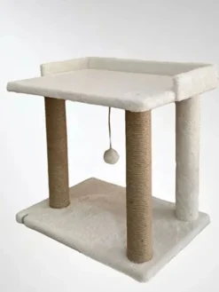 Paws&Whiskers Katzen<Kratzbaum ''Liza'' in Creme - (B)50 x (H)48 x (T)35 cm