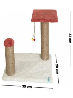 Paws&Whiskers Katzen<Kratzbaum ''Liza'' in Rosa - (B)35 x (H)44 x (T)28 cm