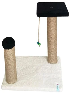 Paws&Whiskers Katzen<Kratzbaum ''Liza'' in Schwarz - (B)35 x (H)44 x (T)28 cm