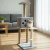 Paws&Whiskers Katzen<Kratzbaum "Orion" in Grau - (B)35 x (H)115 x (T)50 cm