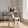 Paws&Whiskers Katzen<Kratzbaum "Verona" in Beige - (B)45 x (H)172 x (T)60 cm