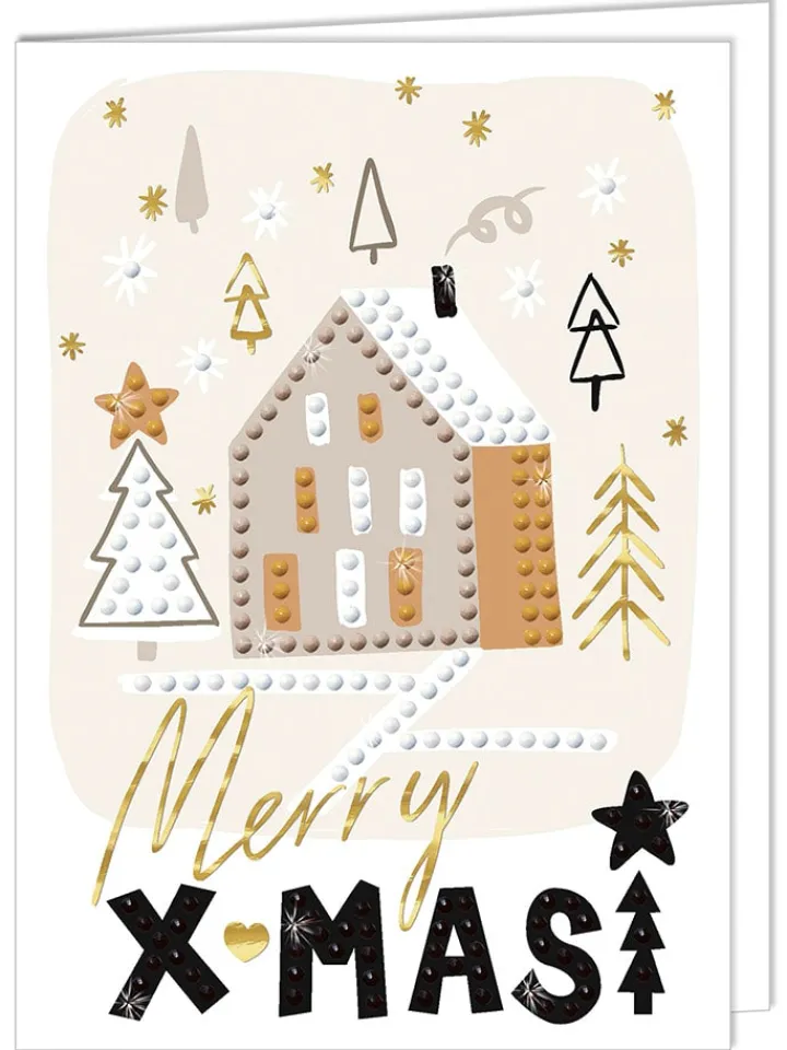 URSUS Partyzubehör & -Dekoration<Kreativset "Diamond Painting Greeting Cards - Cosy X-Mas" in Bunt