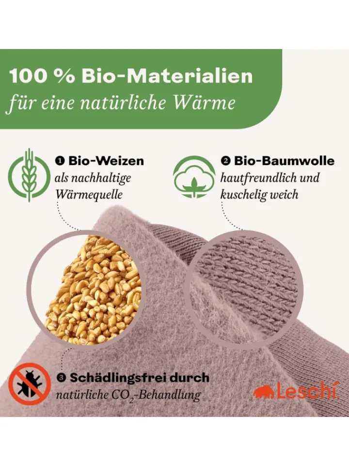 Leschi Wärmflaschen & -Kissen<Körnerkissen 100 % Bio-Baumwolle, Wärmekissen "Rechteck" in rosa