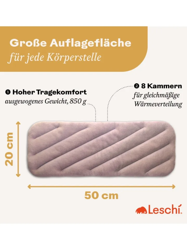 Leschi Wärmflaschen & -Kissen<Körnerkissen 100 % Bio-Baumwolle, Wärmekissen "Rechteck" in rosa