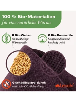 Leschi Wärmflaschen & -Kissen<Körnerkissen 100 % Bio-Baumwolle, Wärmekissen "Rechteck" in lila
