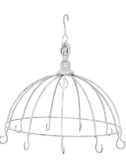 POSIWIO Dekofiguren & -Objekte<Krone mit Haken in Weiß - (H)31,5 x Ø 32 cm