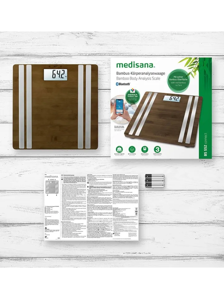 Medisana Pflege & Gesundheit<Körperanalysewaage "BS 552 connect bamboo" in Braun