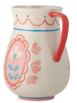 Bloomingville Gedeckter Tisch<Krug "Odina" in Rosa/ Weiß - (H)24 x Ø 17 cm