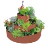 UNUS Gartendekoration<Kräuterschnecke Rostoptik in Braun