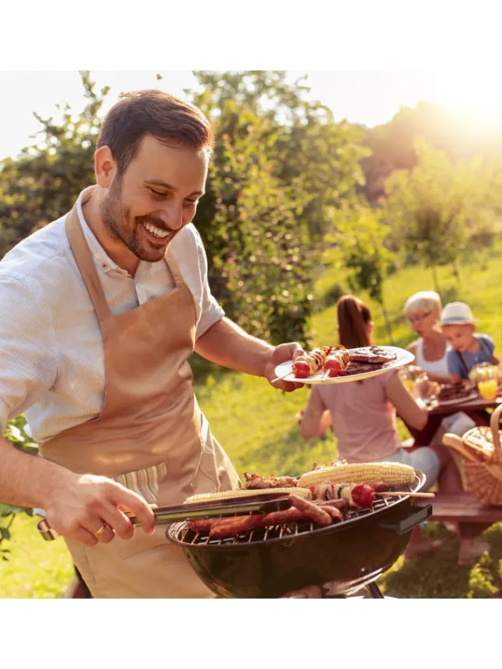 relaxdays Grillen<Kugelgrill in Schwarz