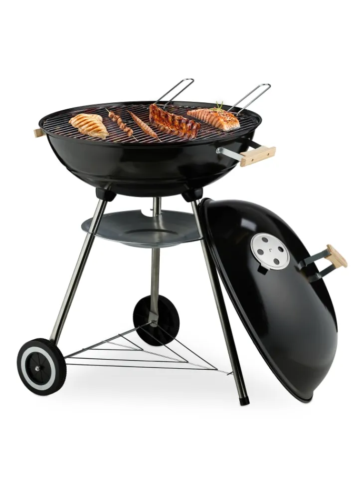 relaxdays Grillen<Kugelgrill in Schwarz - Ø 54 cm