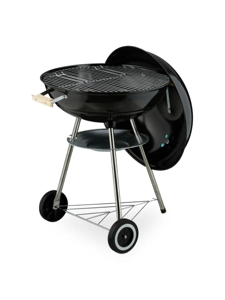 relaxdays Grillen<Kugelgrill in Schwarz - Ø 54 cm