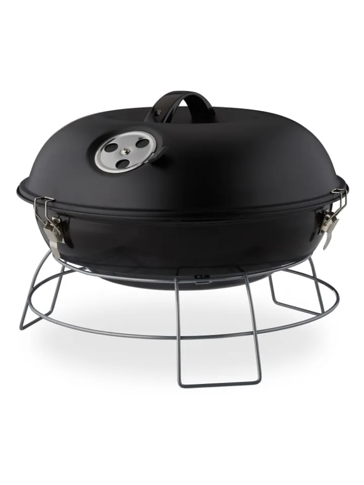 relaxdays Grillen<Kugelgrill in Schwarz - Ø 36 cm