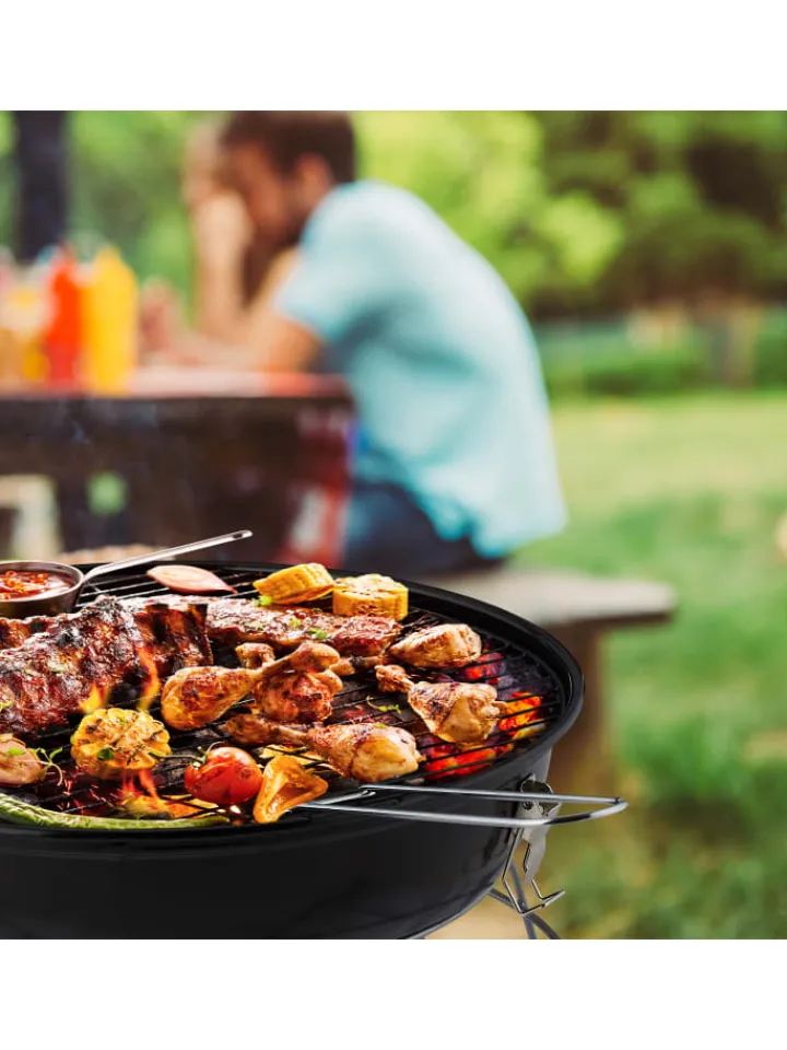 relaxdays Grillen<Kugelgrill in Schwarz - Ø 36 cm