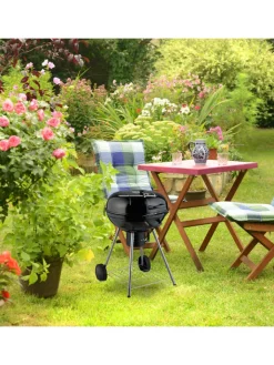 relaxdays Grillen<Kugelgrill in Schwarz - Ø 53 cm