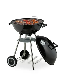 relaxdays Grillen<Kugelgrill in Schwarz - Ø 44 cm
