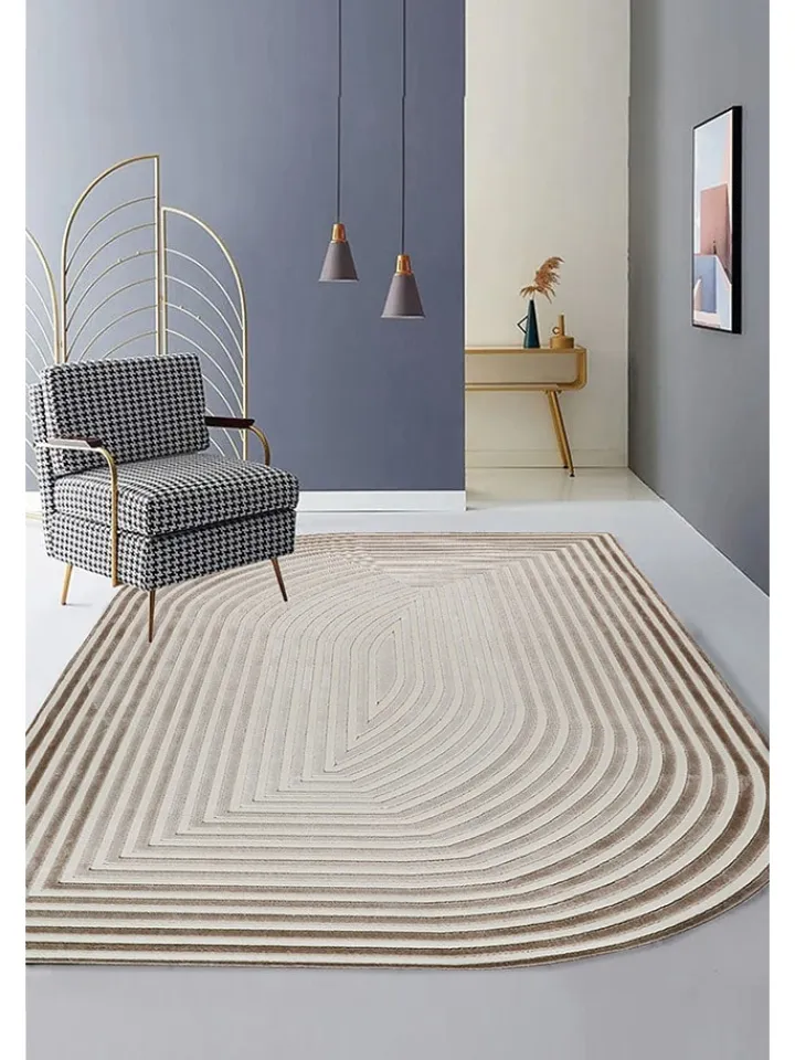 Conceptum Hypnose Teppiche & Fußmatten<Kurzflor-Teppich ''Amorf - Ar004'' in Beige/ Hellbraun
