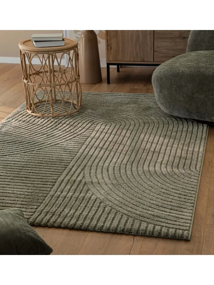Wecon Home Teppiche & Fußmatten<Kurzflorteppich Bolen in oliv grün