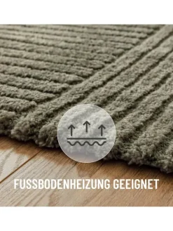 Wecon Home Teppiche & Fußmatten<Kurzflorteppich Bolen in oliv grün
