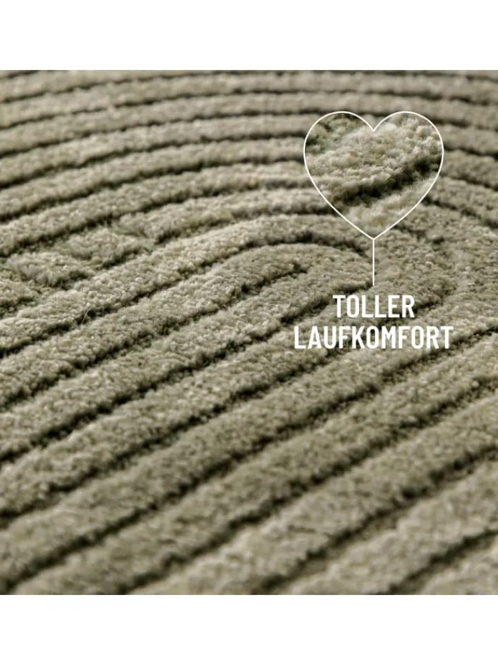 Wecon Home Teppiche & Fußmatten<Kurzflorteppich Bolen in oliv grün