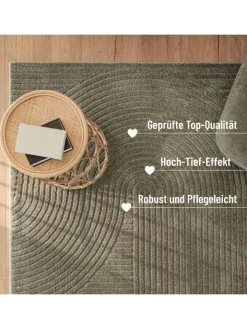 Wecon Home Teppiche & Fußmatten<Kurzflorteppich Bolen in oliv grün