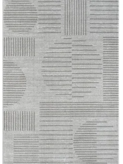 ABERTO DESIGN Teppiche & Fußmatten<Kurzflor-Teppich "Claude" in Hellgrau