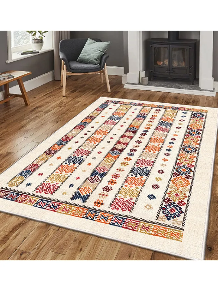 Mioli Teppiche & Fußmatten<Kurzflor-Teppich "Els" in Bunt/ Creme
