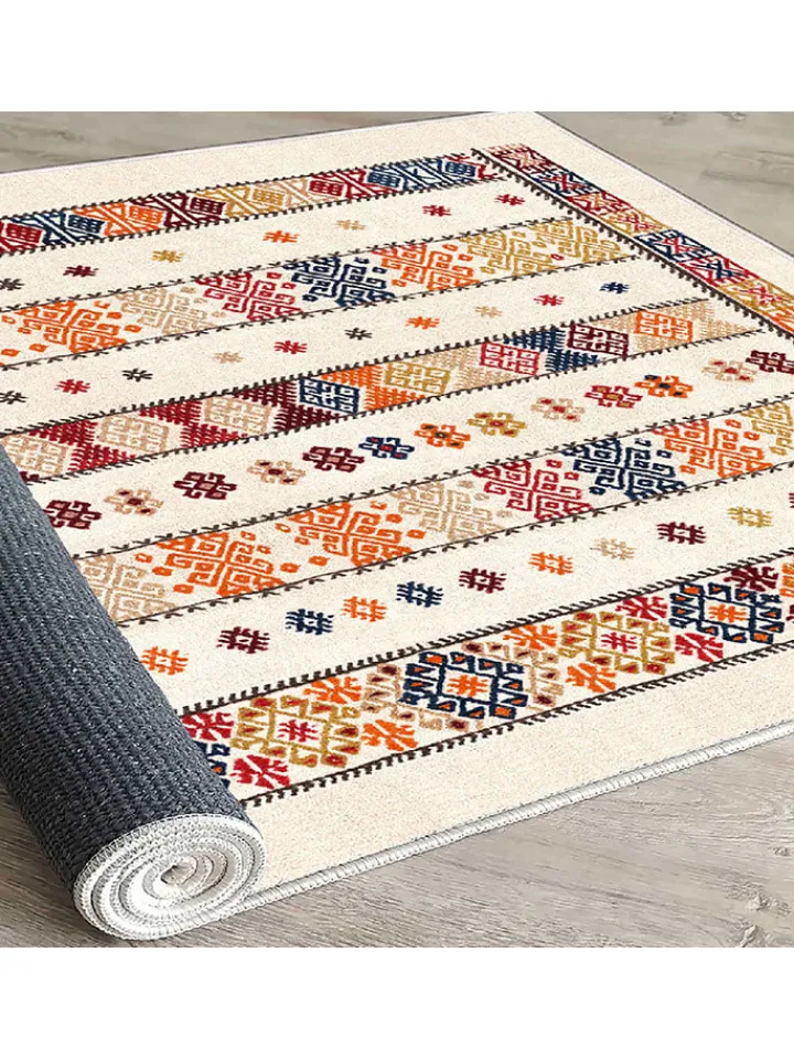 Mioli Teppiche & Fußmatten<Kurzflor-Teppich "Els" in Bunt/ Creme
