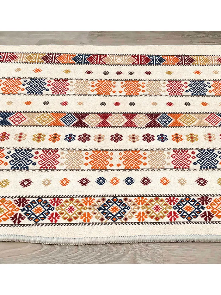 Mioli Teppiche & Fußmatten<Kurzflor-Teppich "Els" in Bunt/ Creme