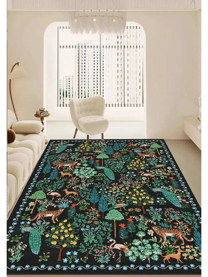 Conceptum Hypnose Teppiche & Fußmatten<Kurzflor-Teppich ''Forest'' in Schwarz/ Grün