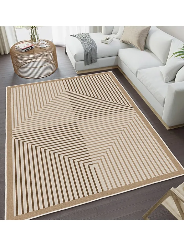 CARPET DIEM Teppiche & Fußmatten<Kurzflor-Teppich in Beige/ Hellbraun/ Braun