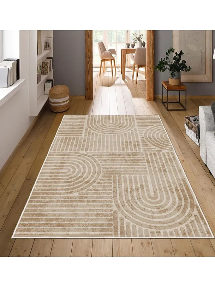 CARPET DIEM Teppiche & Fußmatten<Kurzflor-Teppich in Beige/ Hellbraun