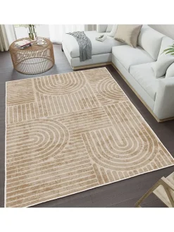 CARPET DIEM Teppiche & Fußmatten<Kurzflor-Teppich in Beige/ Hellbraun
