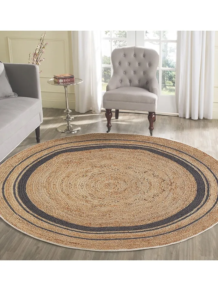 ABERTO DESIGN Teppiche & Fußmatten<Kurzflor-Teppich in Beige/ Dunkelblau