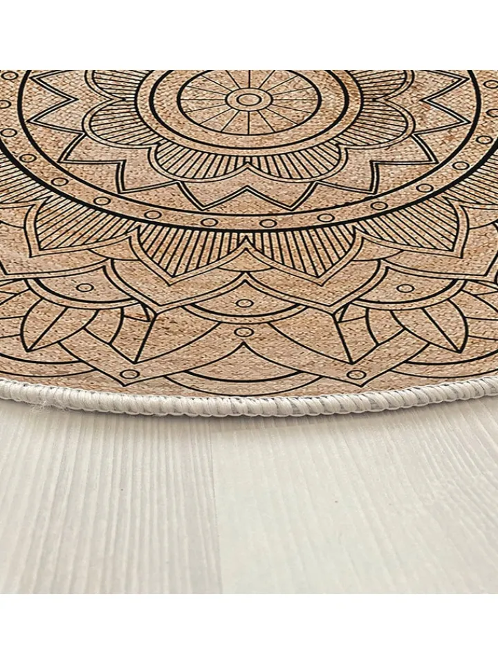 ABERTO DESIGN Teppiche & Fußmatten<Kurzflor-Teppich in Beige/ Bunt
