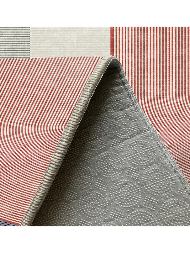 Mioli Teppiche & Fußmatten<Kurzflor-Teppich "Infkece" in Creme/ Rot/ Gelb