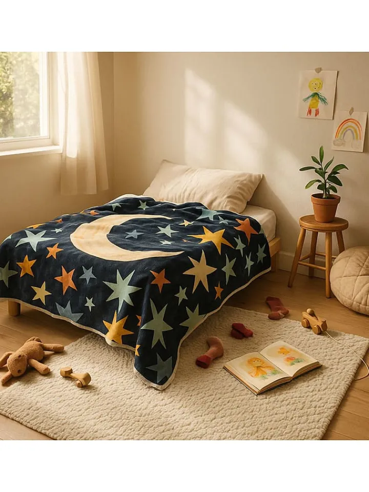 The Wild Hug Wohndecken & Plaids<Kuscheldecke "Colorful Sky" in Dunkelblau/ Bunt - (L)170 x (B)130 cm