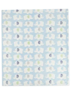 Bieco Spielwaren Wohndecken & Plaids<Kuscheldecke "Elefanten" in Blau - (L)90 x (B)75 cm