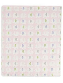 Bieco Spielwaren Wohndecken & Plaids<Kuscheldecke "Elefanten" in Rosa - (L)90 x (B)75 cm