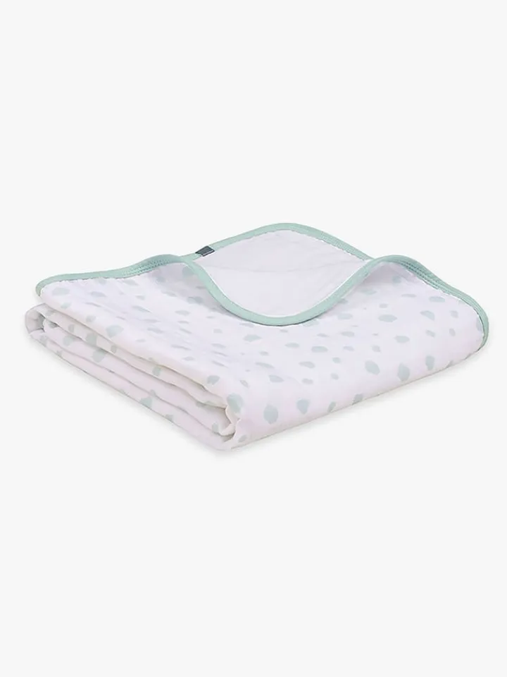 Emma&Noah Wohndecken & Plaids<Kuscheldecke in Weiß/ Grün - (L)95 x (B)75 cm