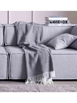 Schöner Wohnen Kollektion Wohndecken & Plaids<Kuscheldecke TEBAS in Hellgrau