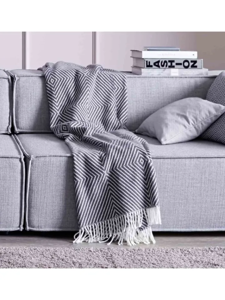Schöner Wohnen Kollektion Wohndecken & Plaids<Kuscheldecke TEBAS in Hellgrau